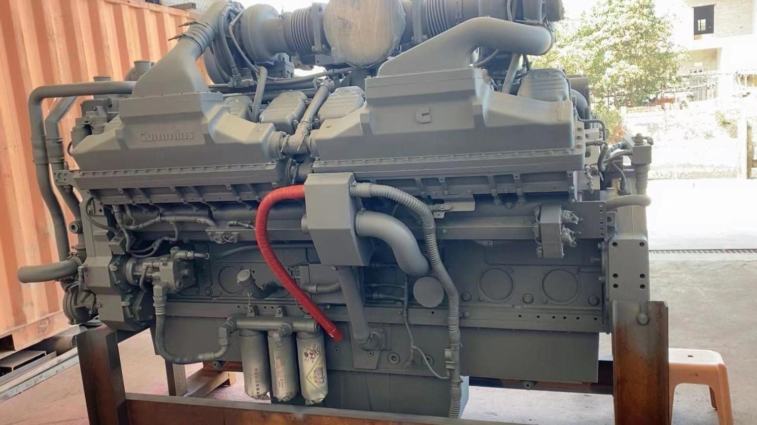 Motor industrial Cummins QSK60 importado desde Shanghai a México