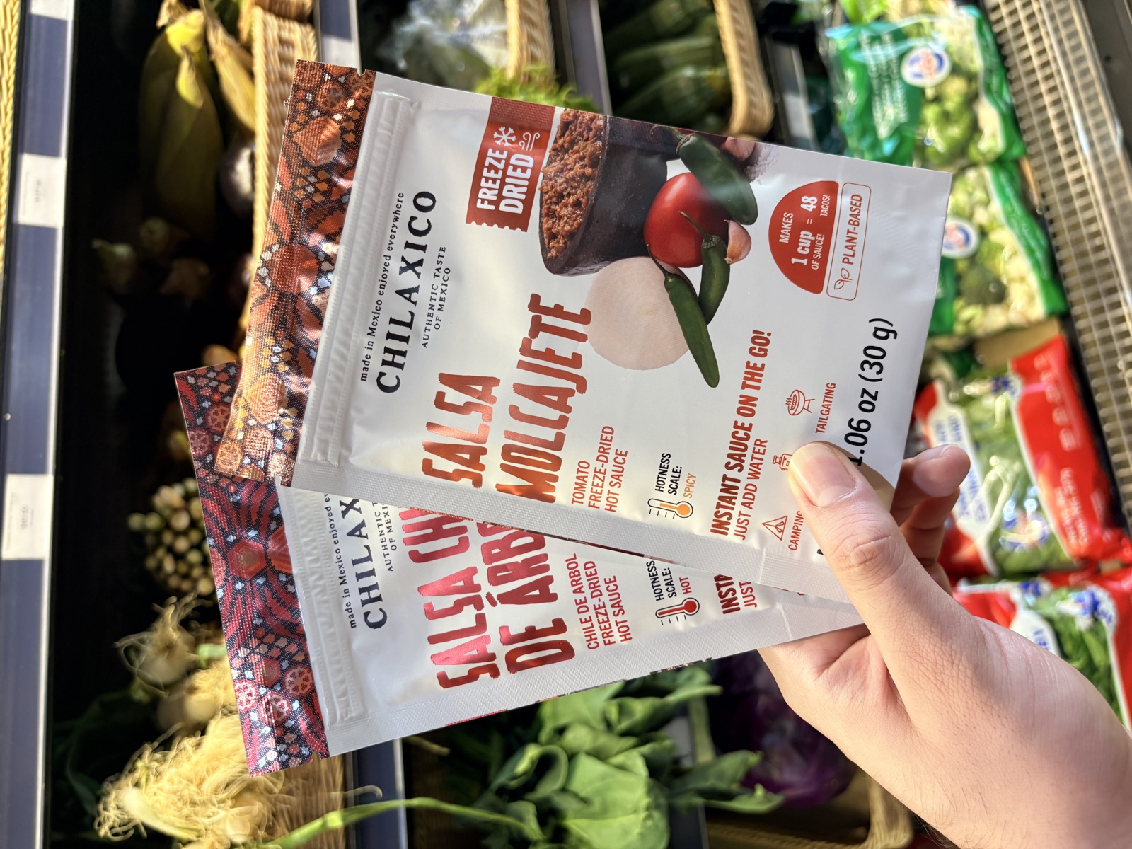 Productos Chilaxico presentados en retail, marca con un Plan de Exportación entregado para Reino Unido y Alemania.